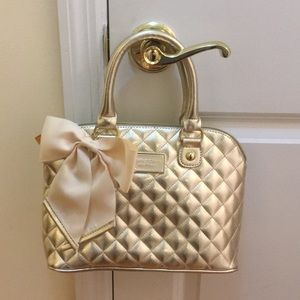 Gold Betsey Johnson purse